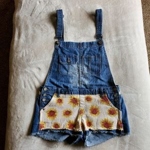 Hot Kiss Denim Overall Shorts